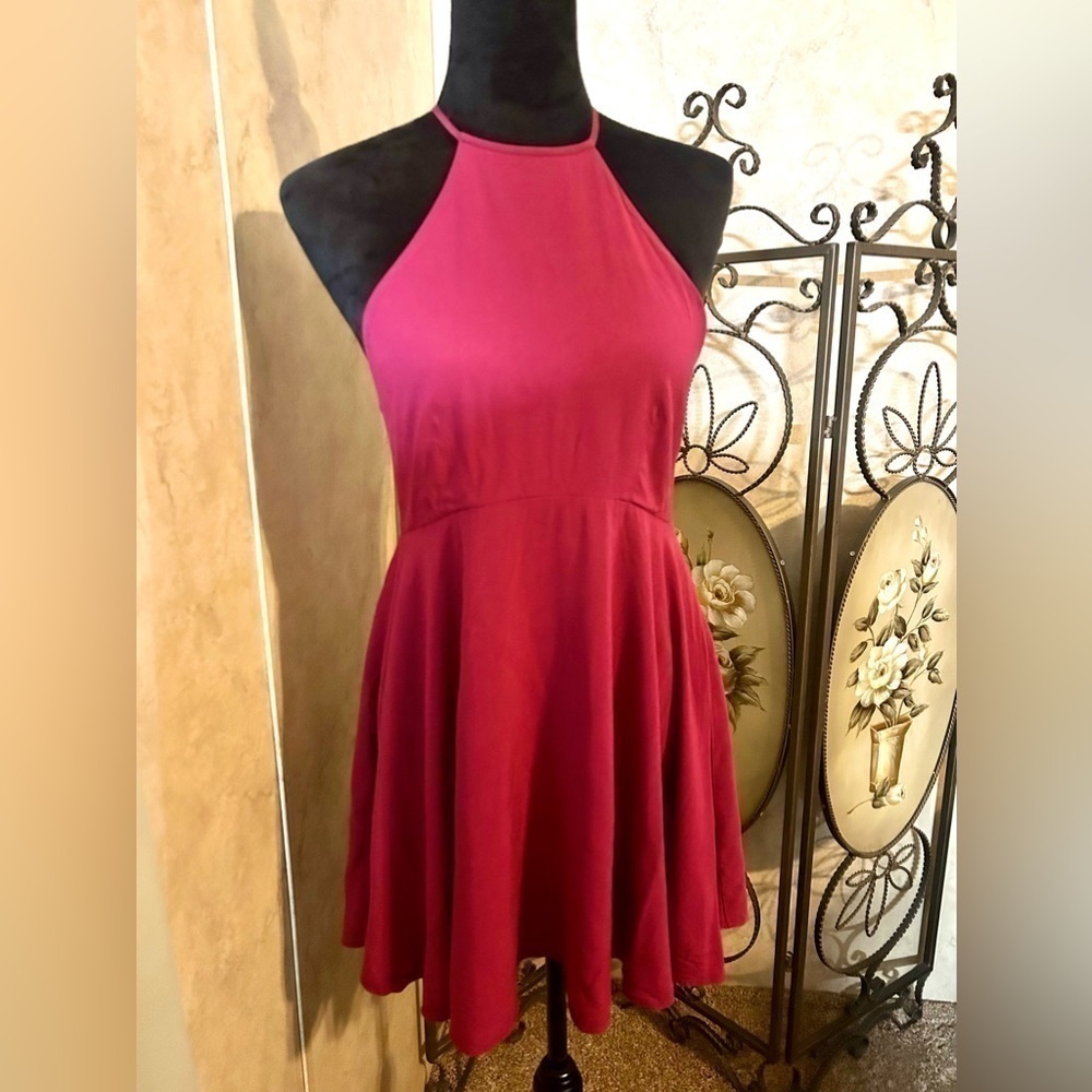 Burgundy Sleeveless Dress